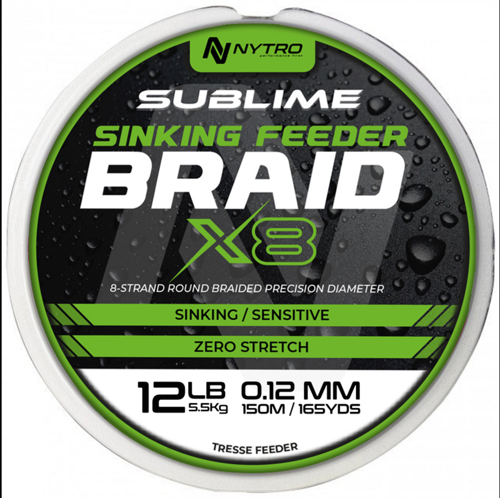 Nytro Sublime X8 Sinking Feeder Braid Geflochtene Schnur 150m