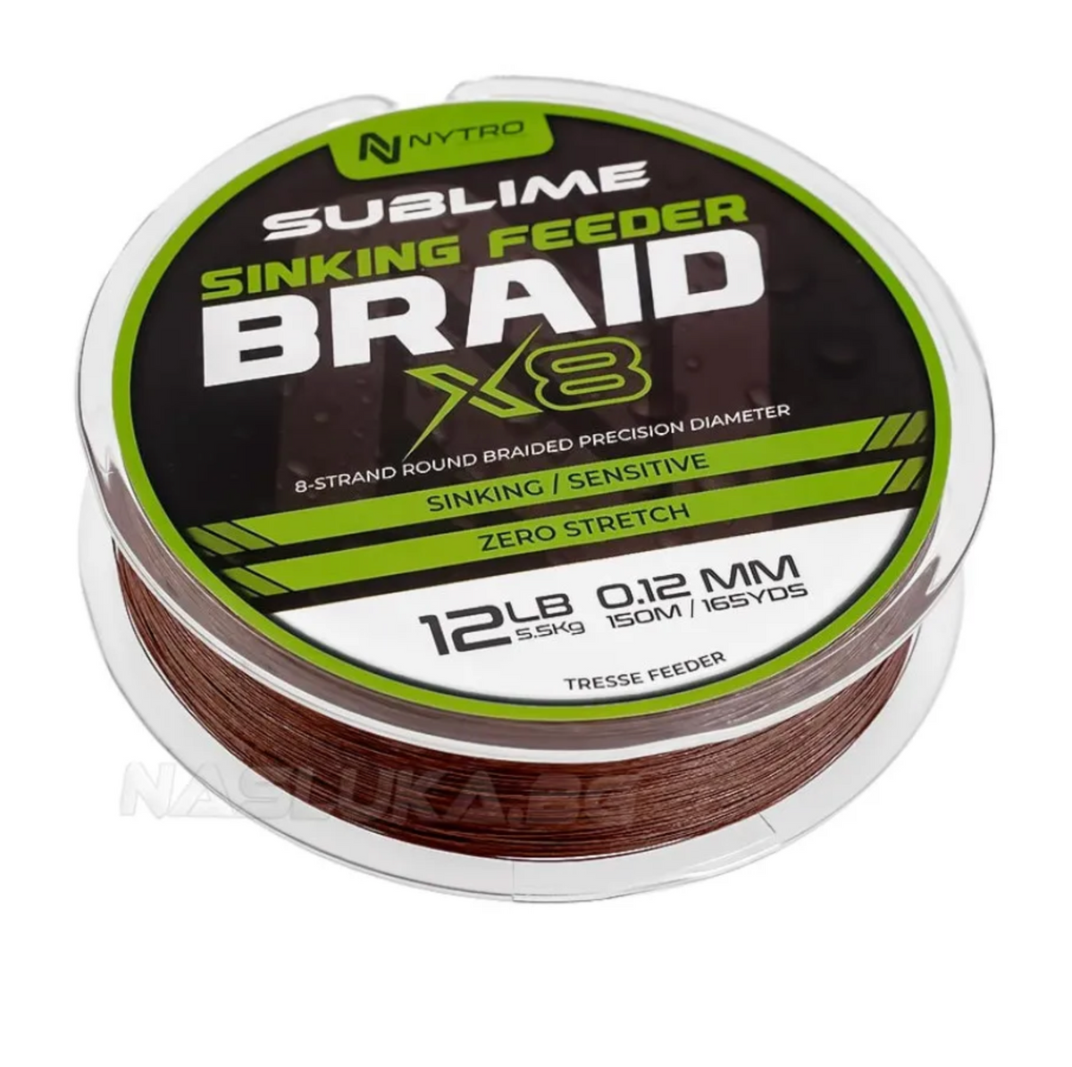 Nytro Sublime X8 Sinking Feeder Braid Geflochtene Schnur 150m