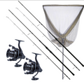 Sonik Xtractor+ 2 Rod Carp Kit (Ruten + Rollen + Kescher)