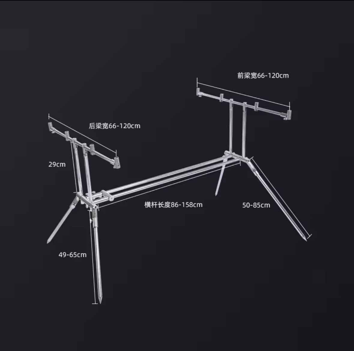 Edelstahl 4er Rodpod