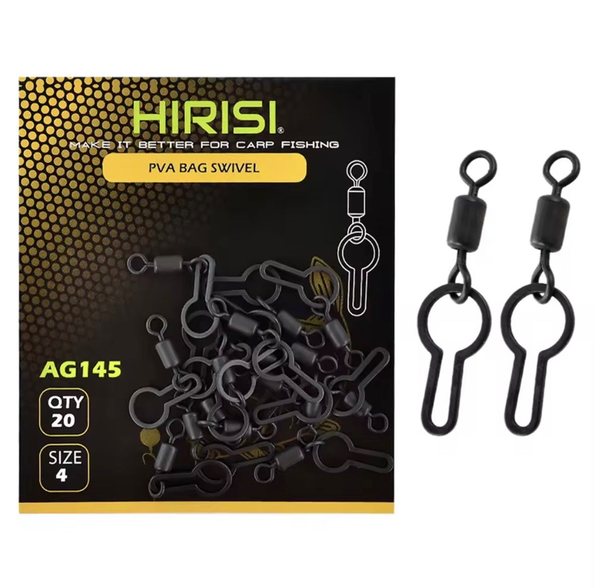 Hirisi 20Stück Pva Bag Swivel AG125