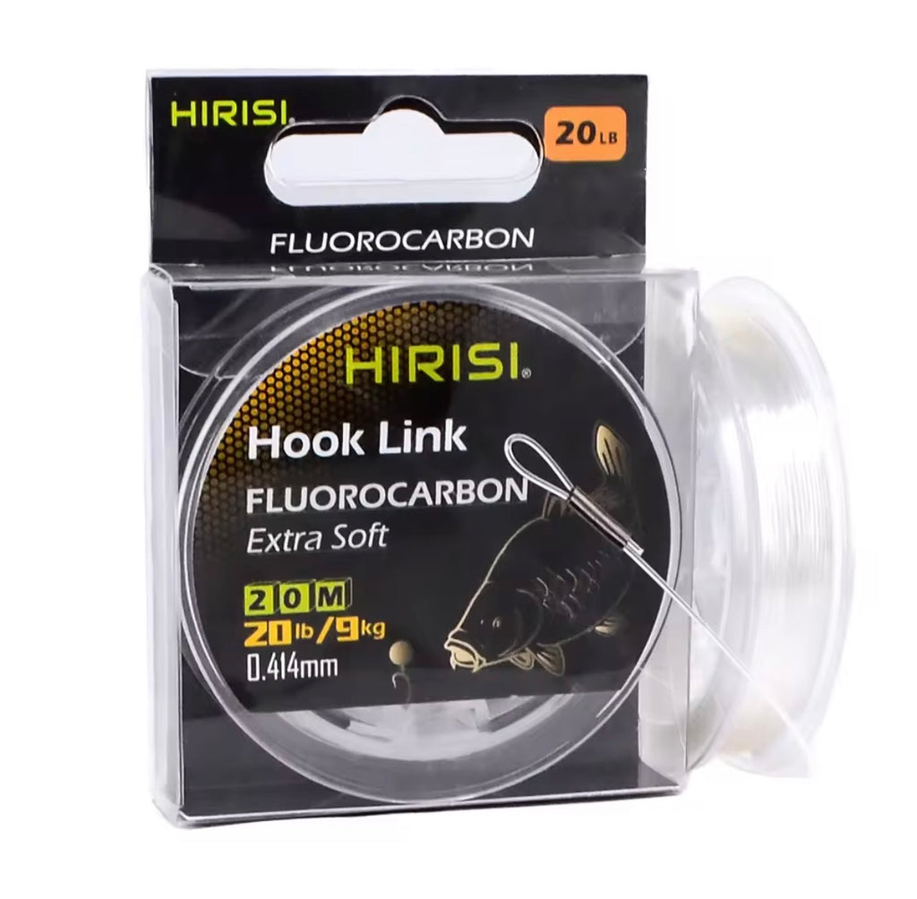 Hirisi 20m Super Stiff Flurocarbon Hooklink