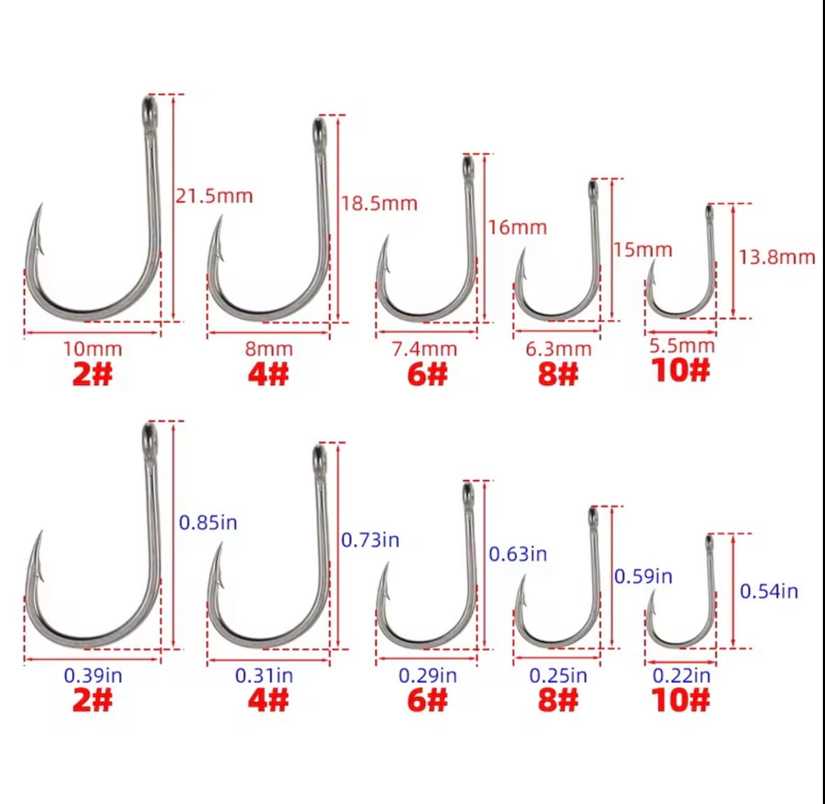 Hirisi Haken 8007 50Stück