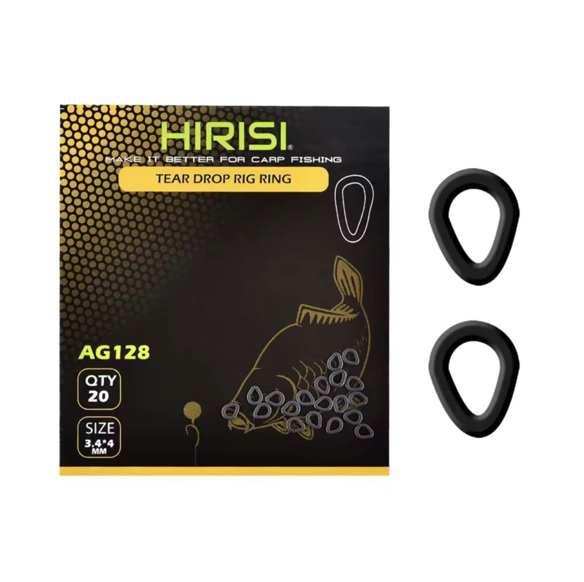 Hirisi Tear Drop Rig Rings 20Stück