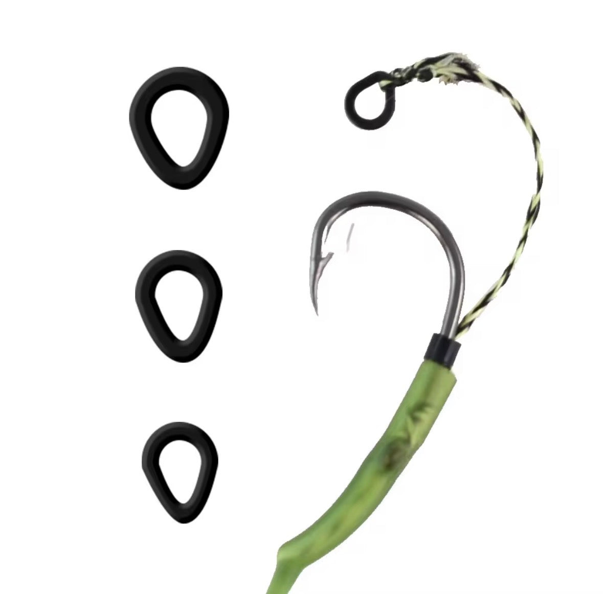 Hirisi Tear Drop Rig Rings 20Stück