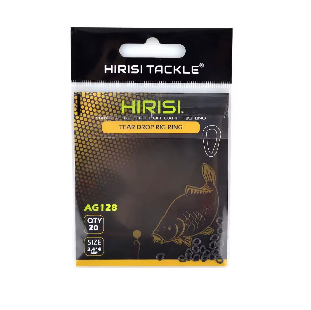 Hirisi Tear Drop Rig Rings 20Stück