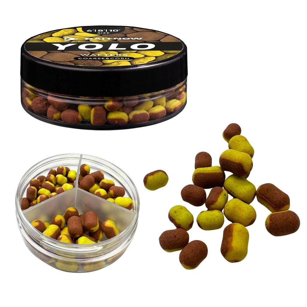 Baitnow Wafters Yolo Yellow & Bronze Coarse & Corn 6/8/10