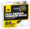Mikado Fast Sinking Premium Braid 20lbs 10m Camo