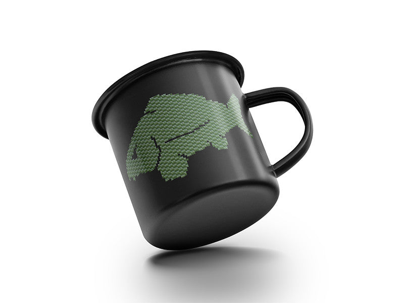 Delphin Carpo Emaillierte Tasse