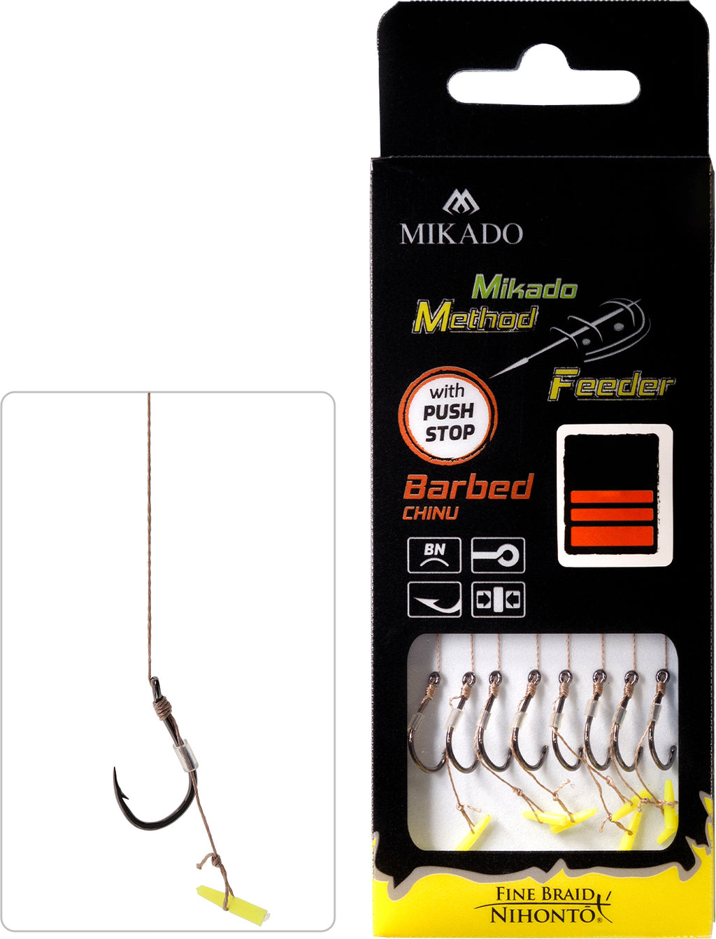 Mikado Methode Feeder Rig mit Push Stop