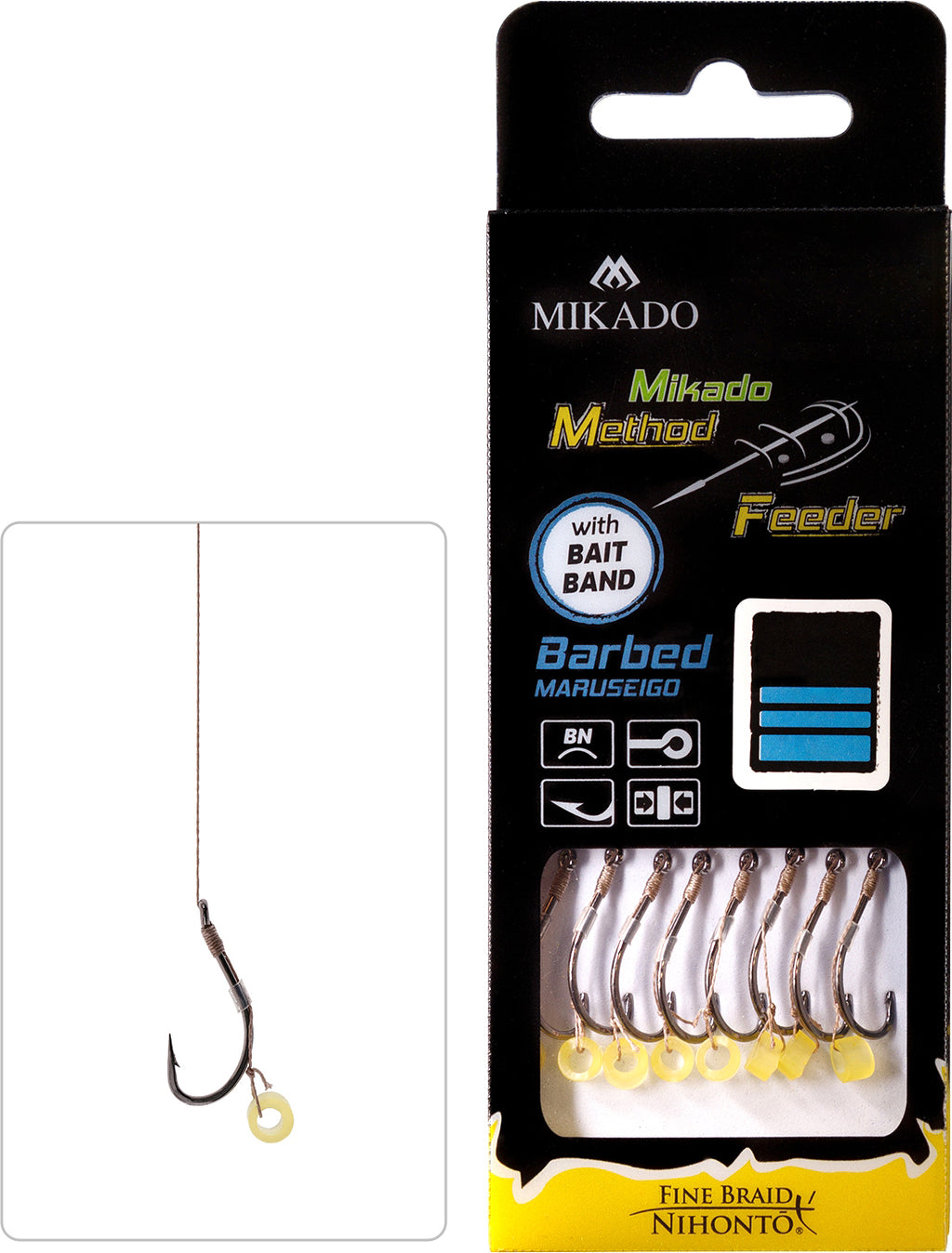 Mikado Methode Feeder Rig mit Gummi Haken