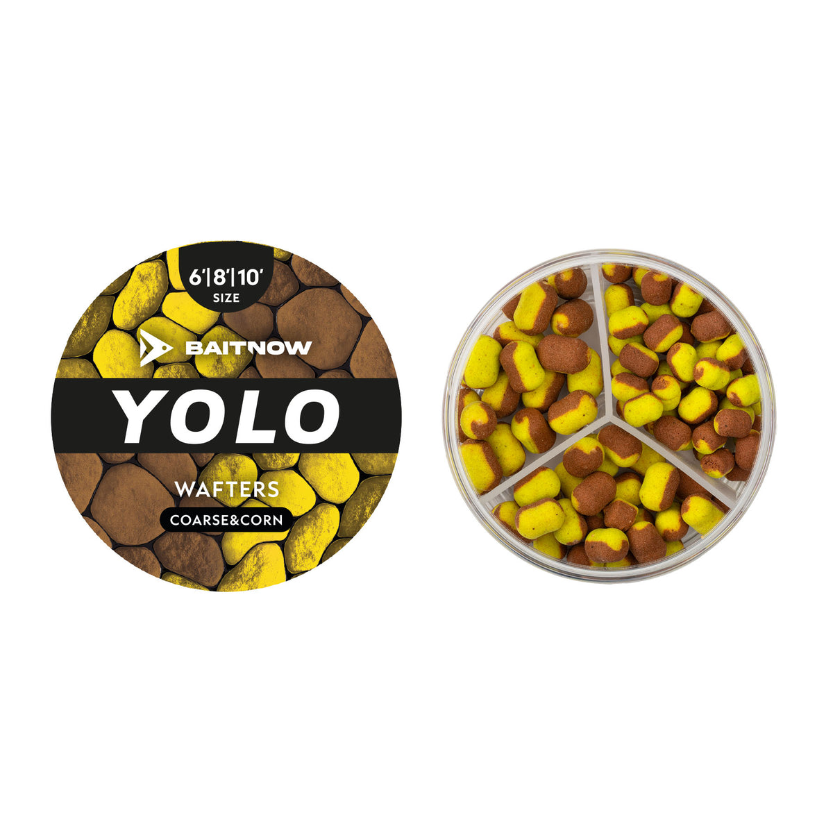 Baitnow Wafters Yolo Yellow & Bronze Coarse & Corn 6/8/10