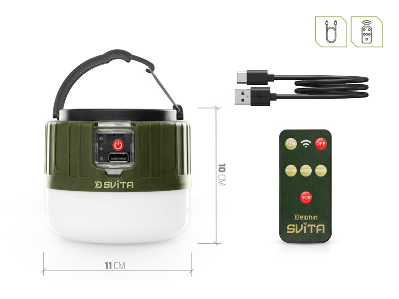 Delphin Svita Campinglampe mit Fernbedienung 4 W/3600 mAh