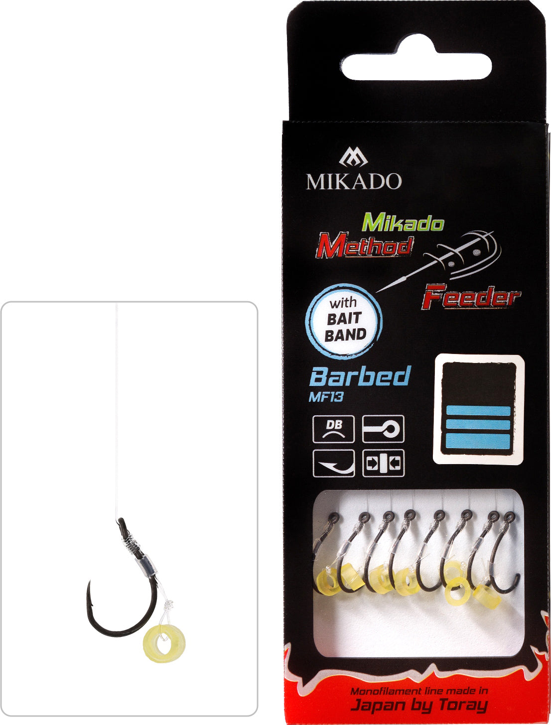 Mikado Methode Feeder Rig mit Gummi