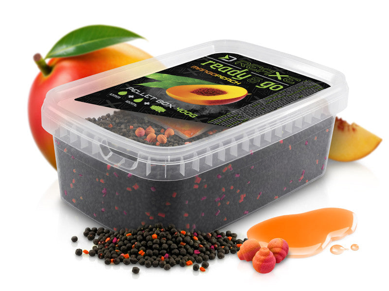 Delphin Reaxe Pellet Box ready&go Mango Pfirsich