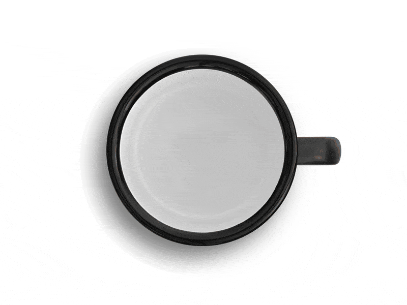 Delphin Carpo Emaillierte Tasse