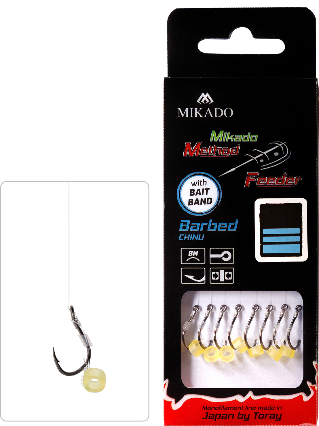 Mikado Methode Feeder Rig mit Gummi