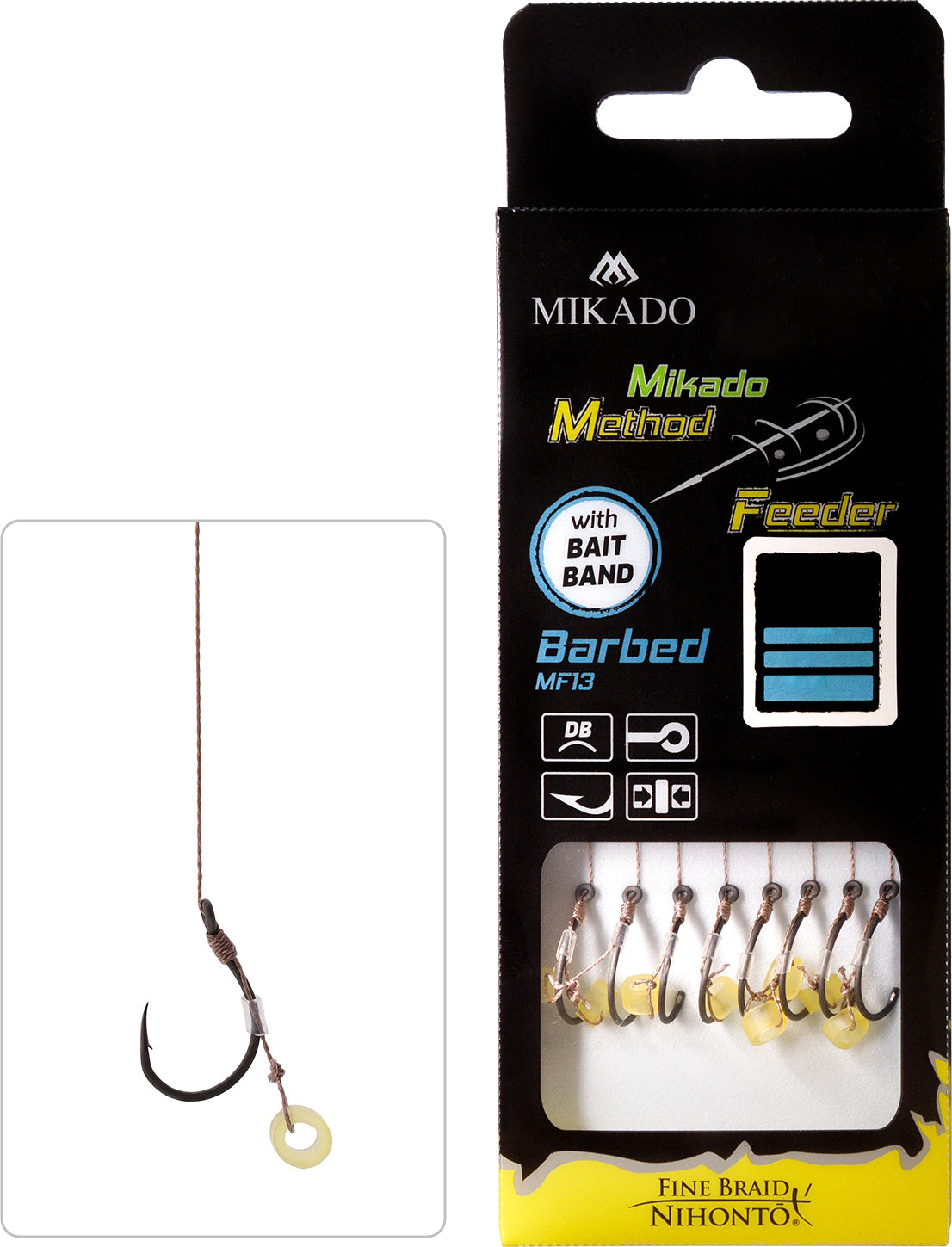 Mikado Methode Feeder Rig mit Gummi