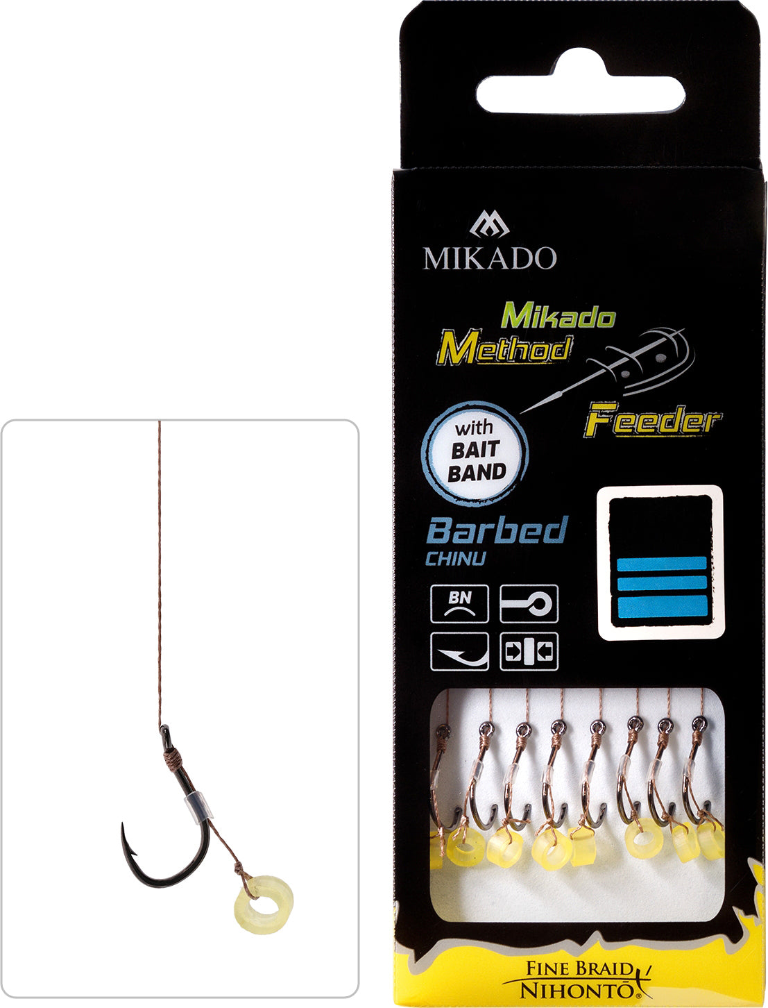 Mikado Methode Feeder Rig mit Gummi Haken